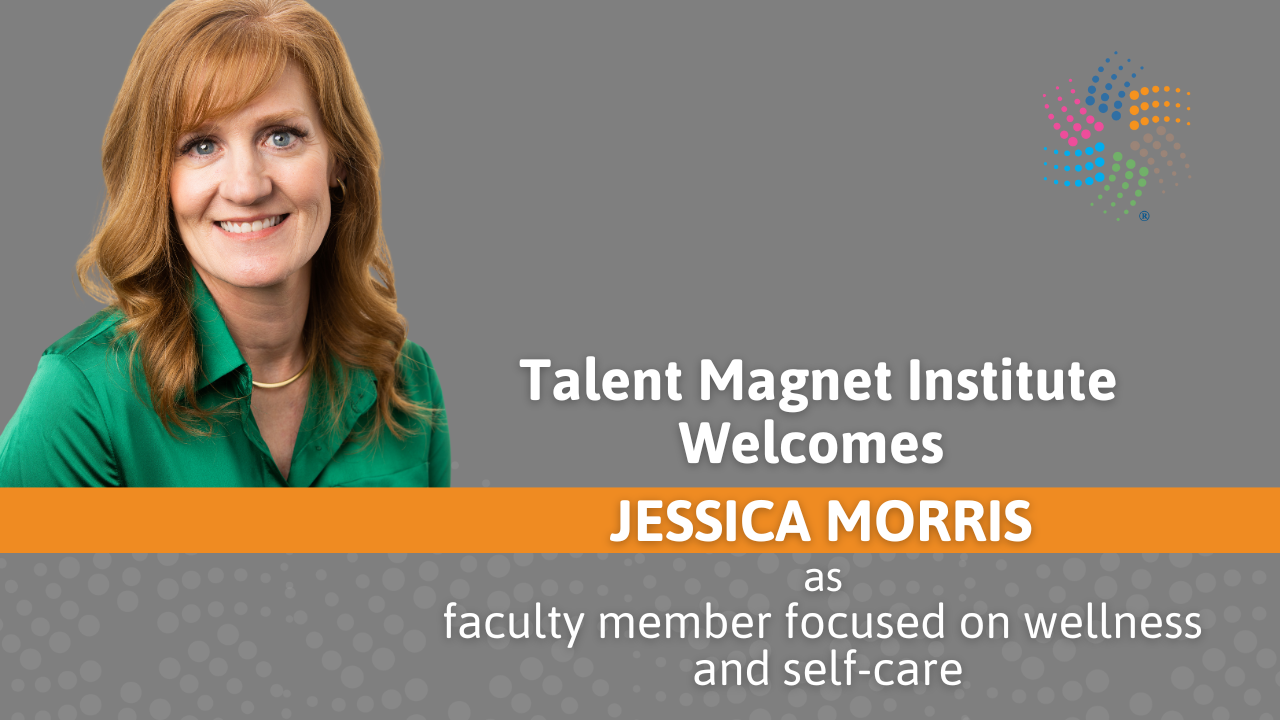Jessica Morris, new faculty member at Talent Magnet Institute, specializing in wellness and self-care.